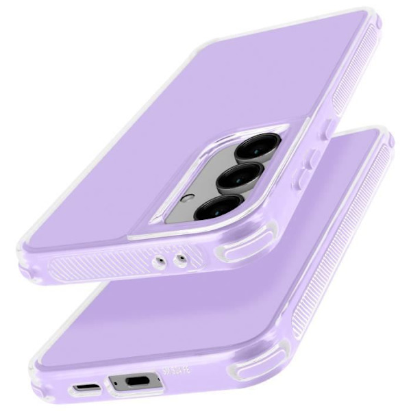 Coque Bumper - AVIZAR - Samsung Galaxy S24 FE - Stötabsorberande - Lavendel - Förstärkta hörn Lila