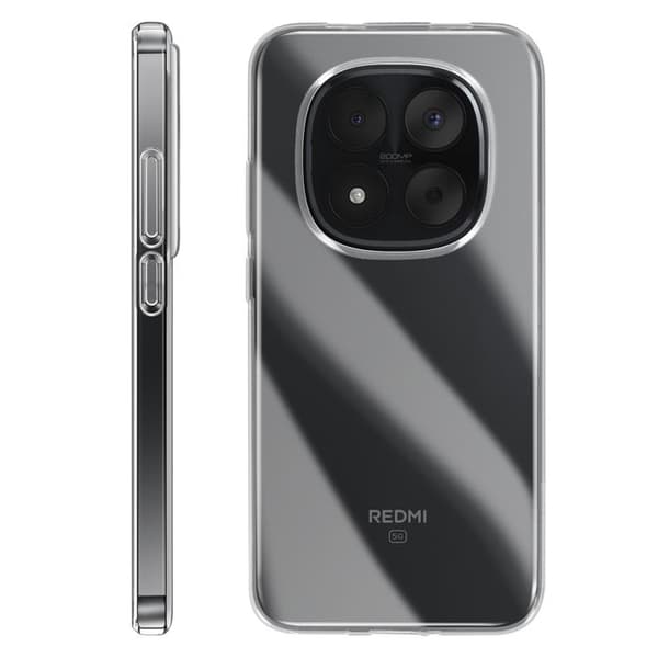 Siliconfodral för Redmi Note 15 Pro 5G i ultratunn stötsäker transparent Vit