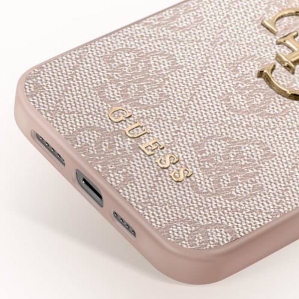 iPhone 15 Pro Kuori Tarkat Leikkaukset ja Kohotetut Reunat Guess Vaaleanpunainen Rosa