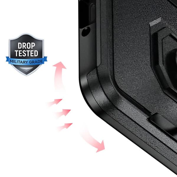 Coque Antichoc - Samsung Galaxy A36 - Sort - Magnetisk Støtte - Bi-materiale Svart