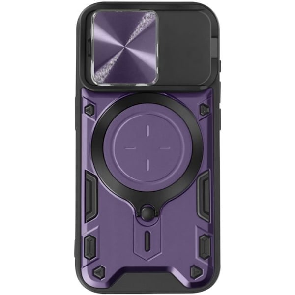 Fodral - AVIZAR - iPhone 15 Pro - Integrerat kameraskydd - Magnetisk ring - Lila Lila