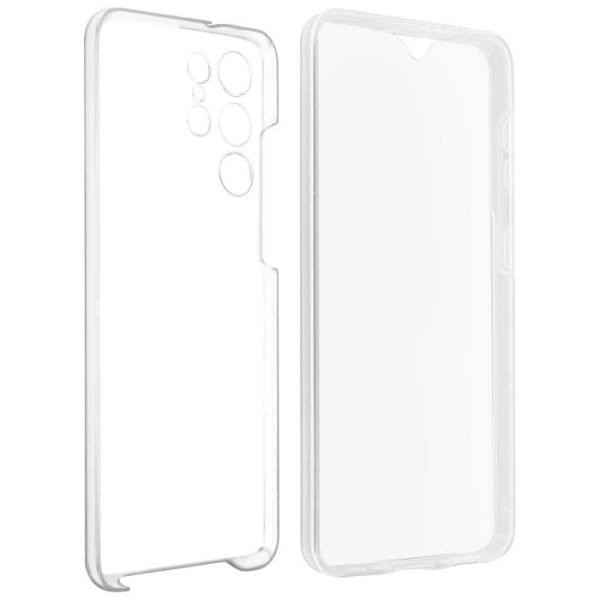 Galaxy S21 Ultra Protective Hard Back Case och Soft Transparent Front White