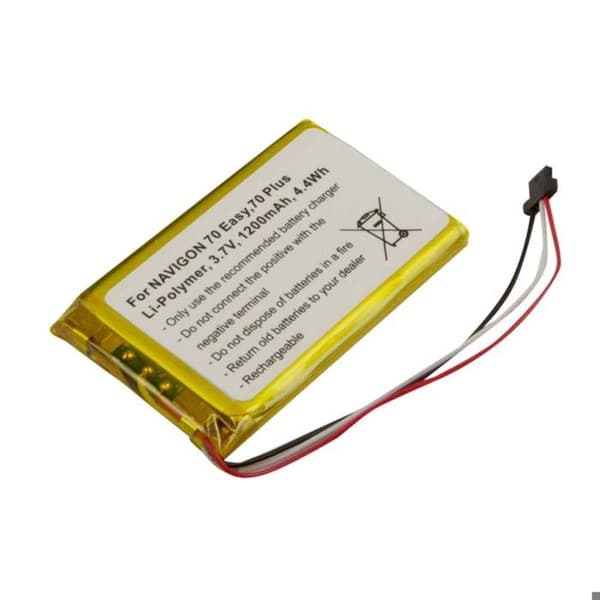 Korvaava Akka Navigon 70 Easy Plus 3,7V 1200mAh Li-Polymer