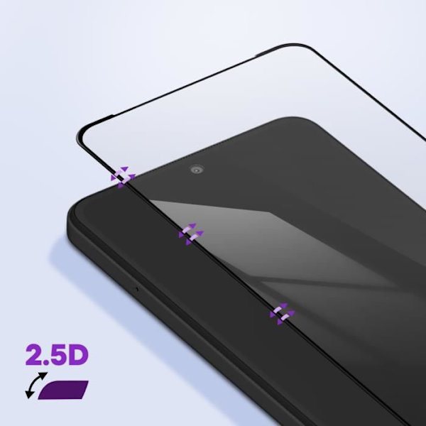 Ubrydeligt glas til Xiaomi Redmi Note 11, 11s livstidsgaranti Force Glass sort Svart