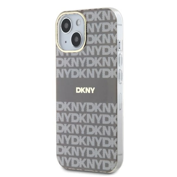 Coque för iPhone 14 MagSafe i TPU Mjuk med DKNY-mönster Beige Grå