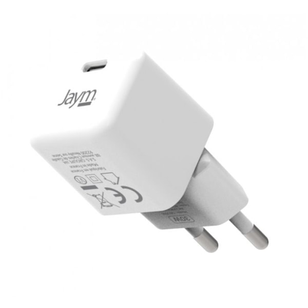USB-C Vægoplader 30W med Power Delivery / Hurtig PPS Teknologi Jaym Hvid Vit