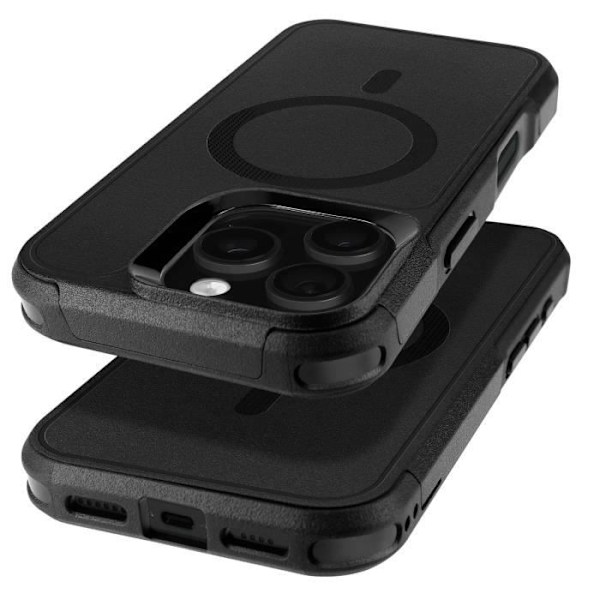 MagSafe kotelo iPhone 16 Prolle Iskunkestävä korotetuilla reunoilla 4smarts Black Svart