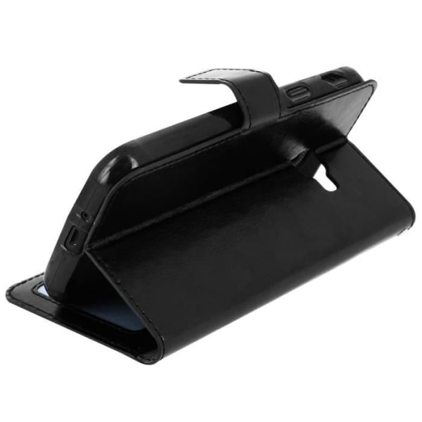 Plånboksskydd - AVIZAR - Samsung Galaxy Xcover 4/4S - Svart - Mjuk skal - Ställfunktion Svart