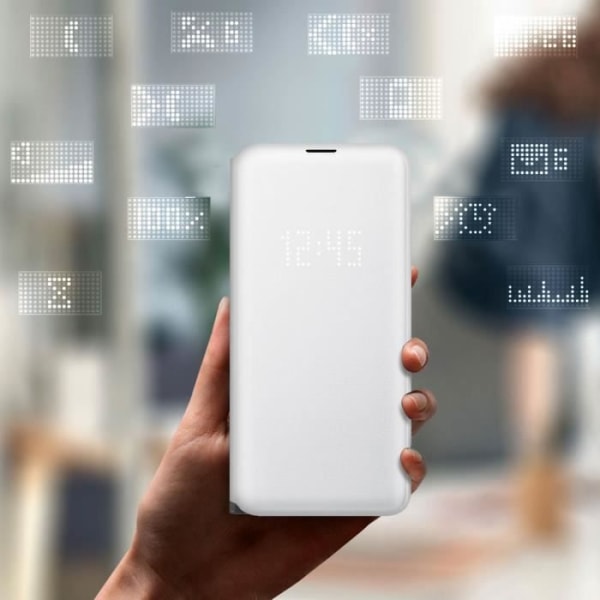 Housse - Samsung - Galaxy S10e - LED View Cover - Læder - Hvid - Kortholder Vit