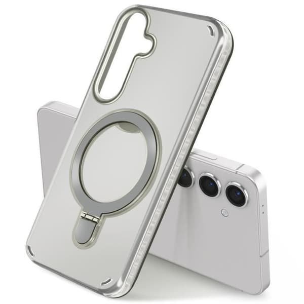 Coque MagSafe - Samsung - S24/S25 - Stødabsorberende - Fleksibelt Stativ - Sort Svart