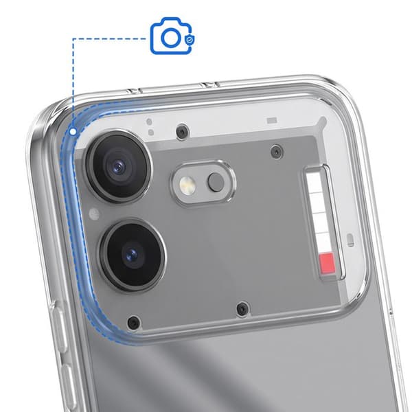 Cover til Nothing Phone (4b) Serie Clear Case Blød Anti-Fingeraftryk Transparent Vit