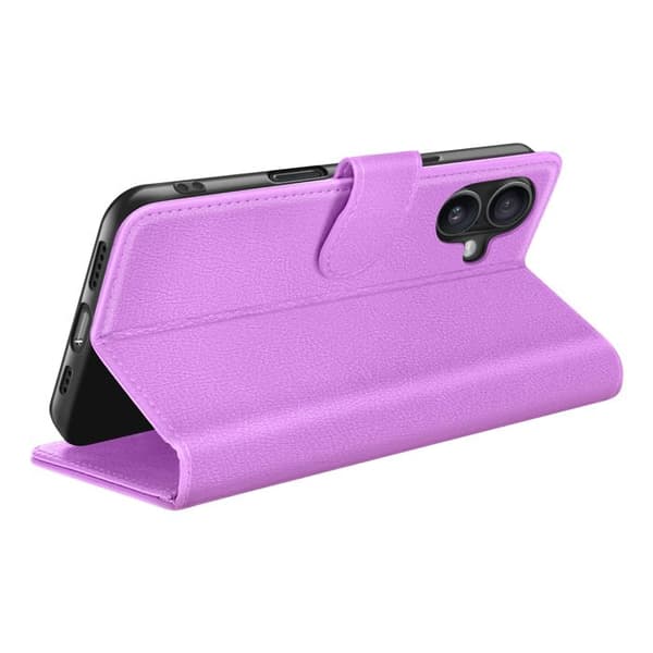 Fodral Plånbok för iPhone 16 Plus Stöd och Magnetrem Zanaé Lila Lila