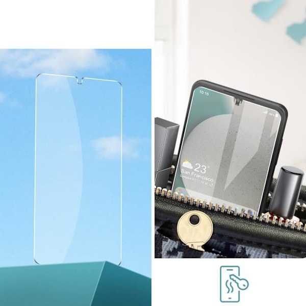 Suojakalvo - AVIZAR - Samsung Galaxy A34 5G - Joustava muovi - Täysi tarttuvuus - Erittäin ohut Transparent