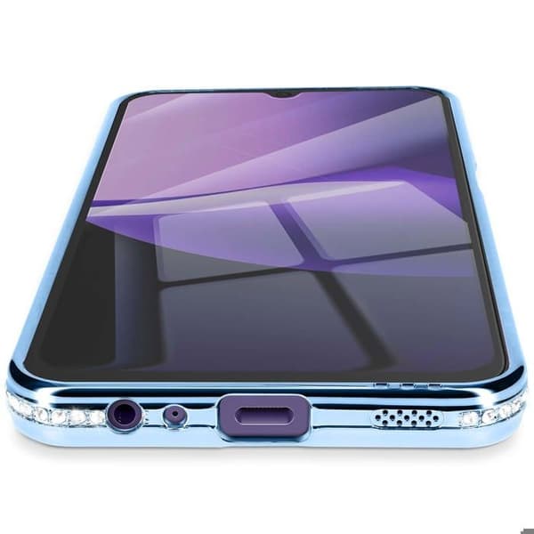 Coque MagSafe - AVIZAR - Redmi 15C - Strassad Blå - Stötskydd - Elegant och Transparent Blå