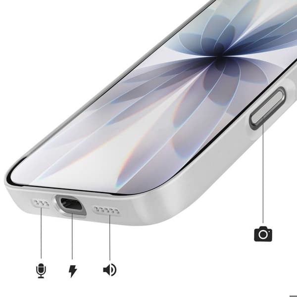 MagSafe-cover til iPhone 17, hård med glasbeskyttelse til kamera, sølv Grå