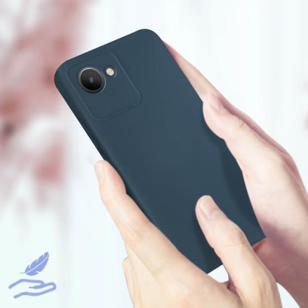 Realme C30 Semi-stiv Soft-touch Fint etui midnatsblå