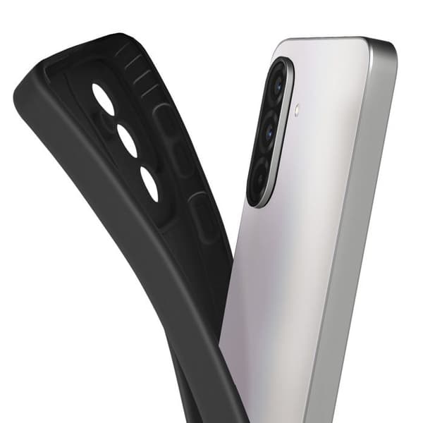 Silicone Cover til Galaxy A56 med Forstærkning til Kamera Sort Svart