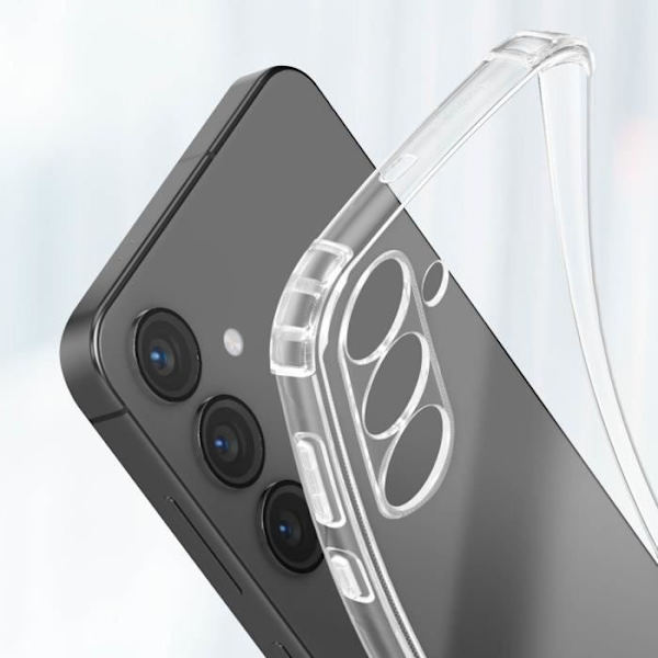 Suojakuori Samsung Galaxy S24:lle - AKASHI - Iskunkestävä silikoni - Vahvistetut kulmat - Läpinäkyvä Transparent
