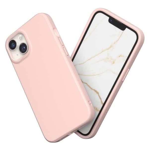 Coque - RHINOSHIELD - iPhone 14 - Rosa - Stöttålig - Mjuk silikon Ros