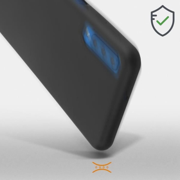 Galaxy A7 2018 Cover Protection Fleksibel Soft Touch Anti-ridse sort Sort Svart
