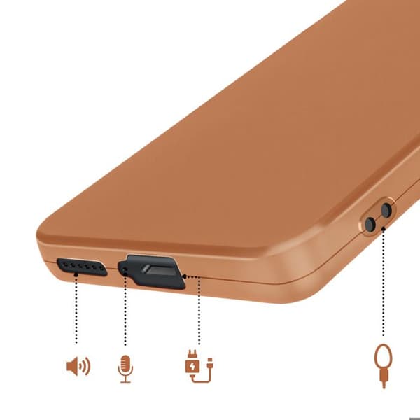 Siliconfodral för Redmi Note 15 med förstärkt kamerablock i brunt brun