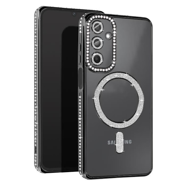 Diamantfodral till Samsung Galaxy A15 MagSafe Contour Rhinestone Svart - AVIZAR - Stel - Syntet - Blandat Svart