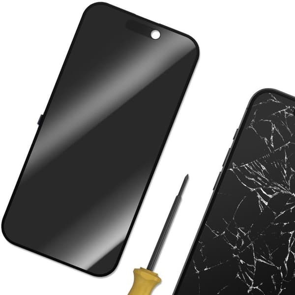 Fullskärm för iPhone 15 Pro LCD-panel med förmonterad touchskärm svart Svart