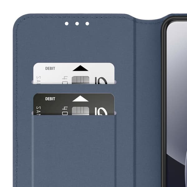 Fodral för Redmi Note 15 Pro 4G Classic Series med kortfack och videostöd Mörkblå Blå