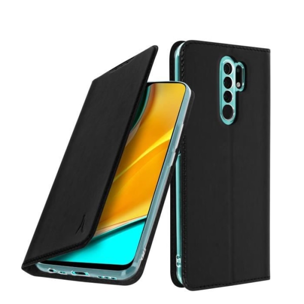 Xiaomi Redmi 9 etui - AKASHI - Video Support Card Holder - Sort Svart