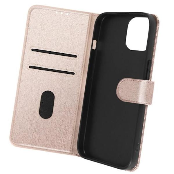 Skal till iPhone 15 Plus - AVIZAR - Chesterfield - Stativfunktion - Rosa Rosa
