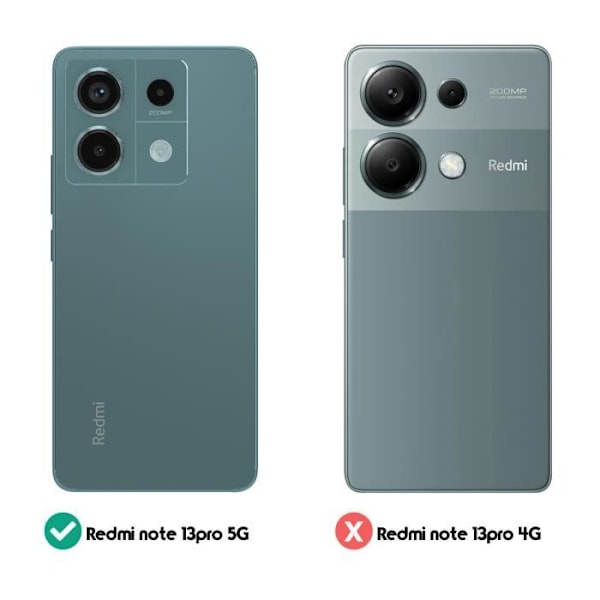 Kotelo Xiaomi Redmi Note 13 Pro 5G:lle - AVIZAR - Chesterfield - Lompakko ja videoteline - Harmaa Grå