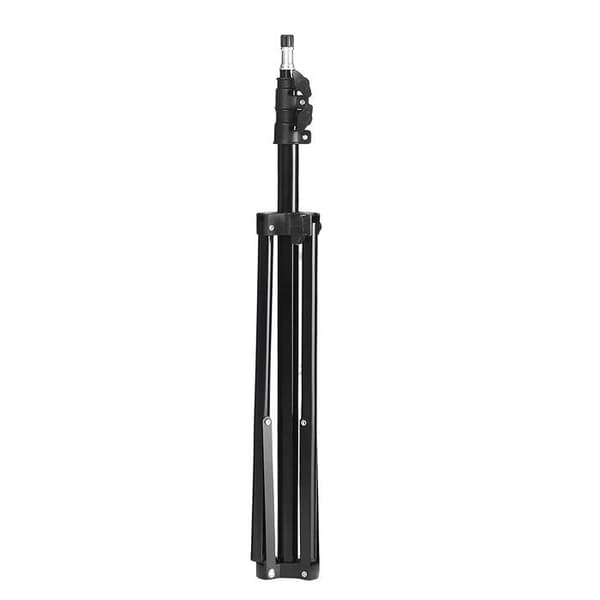 Justerbart teleskopstativ 1,6 m med smartphoneholder sort
