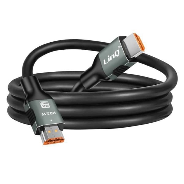 HDMI 2.1-kabel Ultra HD-upplösning 8K / 60Hz Längd 1m LinQ Svart