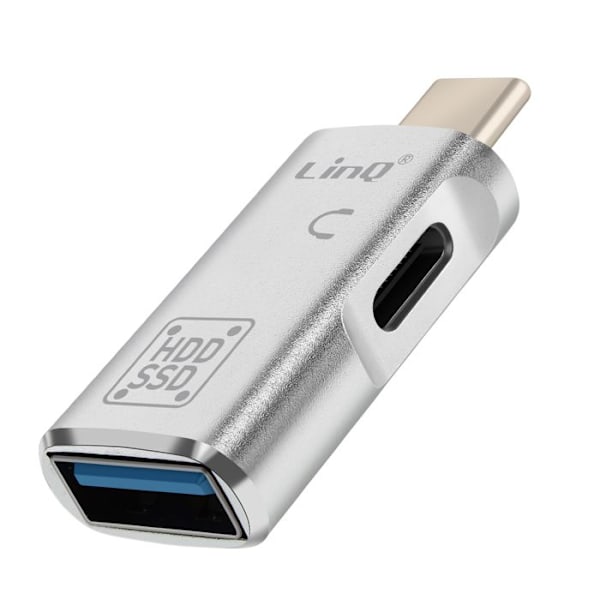 USB OTG-adapter og USB C til USB C Hurtig Dataoverførsel LinQ Sølv