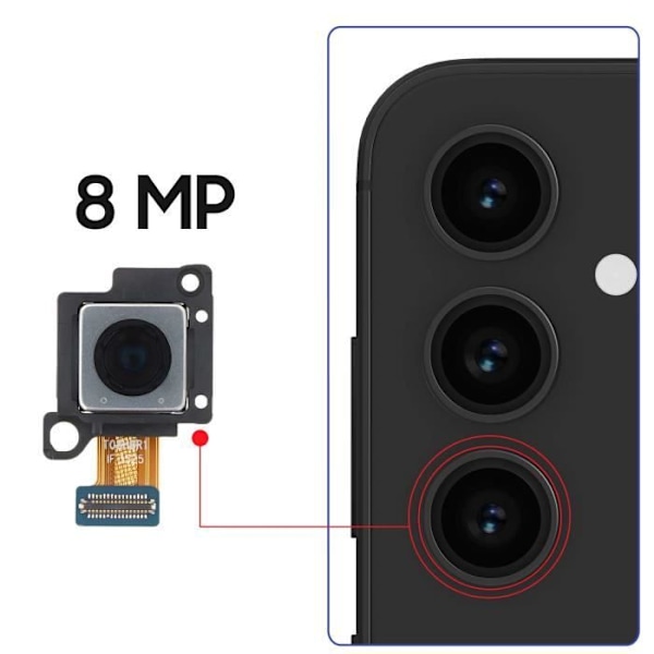 'Teleobjektiivikamera Samsung Galaxy S23 FE 8MP 3X Zoom Musta' Svart