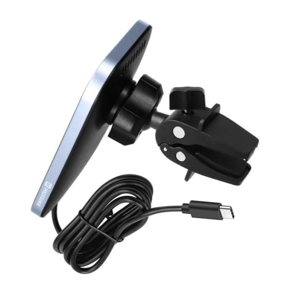 Stöd Bil - Swissten - MagSafe - Snabbladdning 15W - Luftventil - 360° Rotation Svart