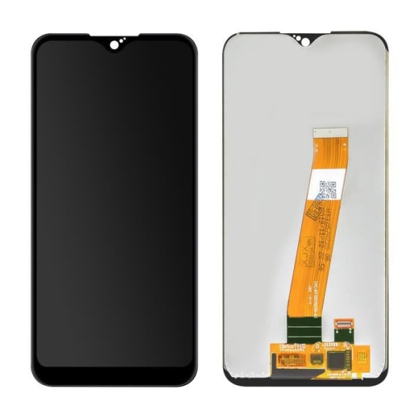 Komplet blok Samsung Galaxy A01 LCD-skærm Touch Glas Original Samsung sort Sort