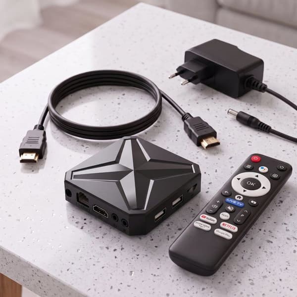 Multimedia Bro TV-Box Forbundet Android 14 8K Wi-Fi 6 16 GB Sort