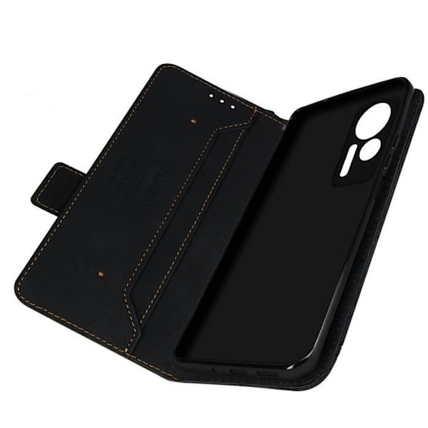 Etui til Ulefone Note 14 Wallet Line Pattern Funktion Video Support Sort Svart
