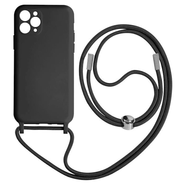 Coque iPhone 11 Pro Max - AVIZAR - Semi-hård - Nylon Snöre 80cm - Svart - Unisex Svart