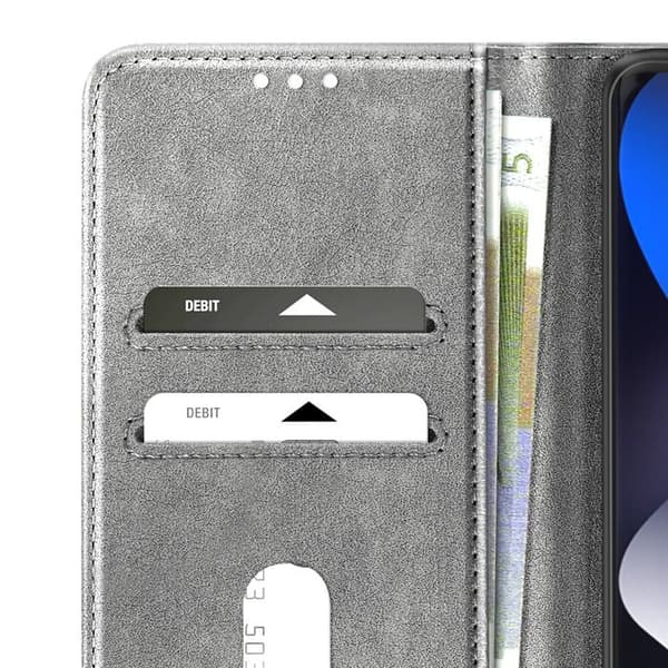 Xiaomi Redmi Note 15 4G / 5G Chesterfield Serie Plånboksfodral Ställfunktion Grå Grå
