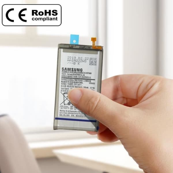 Batteri - SAMSUNG - Galaxy S10 - 3400 mAh - Sort - Lithium Ion Svart