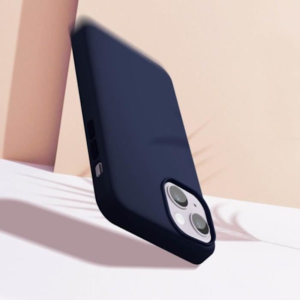 iPhone 14 kotelo Hybridi Puolijäykkä Ohut Kevyt Pehmeä Sisäpuoli Moxie tummansininen Mörkblå