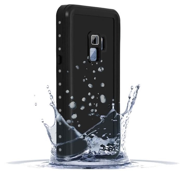 Galaxy S9 Fodral Vattentätt Fodral 2m IP68 Touch Protection Bi-material Redpepper Svart