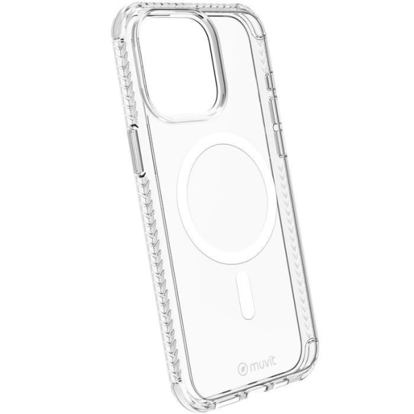 Skal till iPhone 15 Pro Max Stötsäker 3M kompatibel MagSafe Muvit Transparent