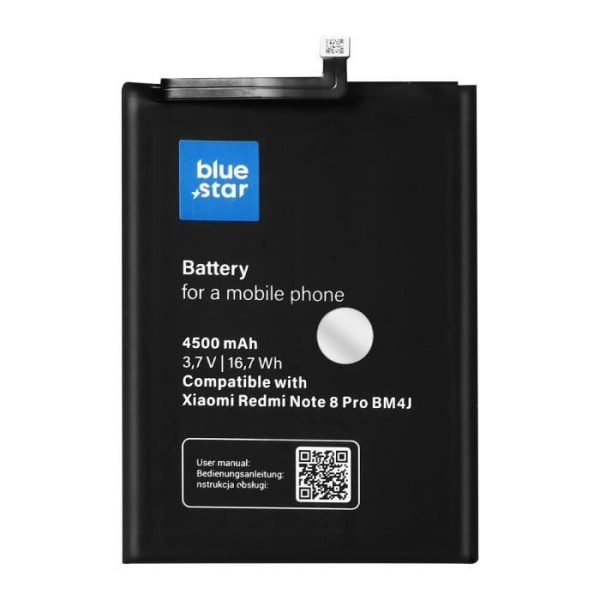 Xiaomi Redmi Note 8 Pro vaihtoakku 4500mAh BM4J Black Blue Star Black