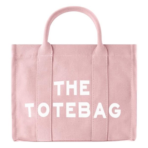 Totebag-håndtaske i Pink Gallantry-stof Rosa