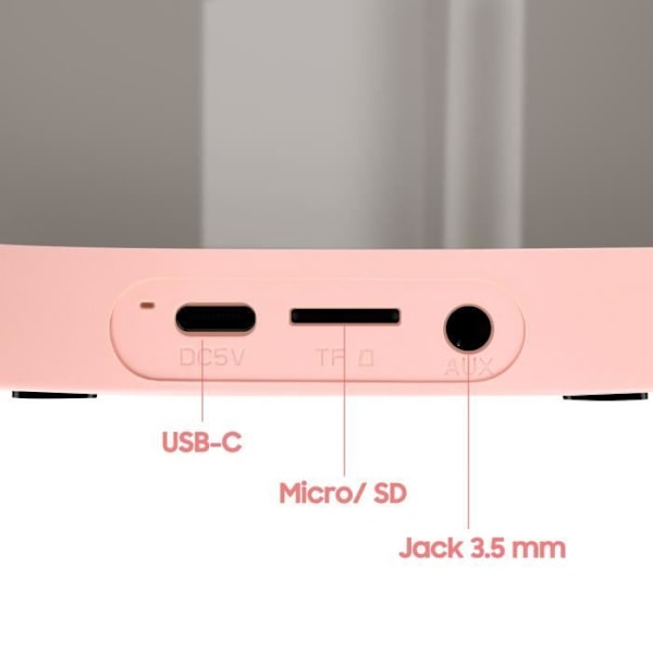 Bluetooth-højttaler med Dobbelt Mikrofon Bærbar Autonomi 5 timer Maxlife Powder Pink Rosa