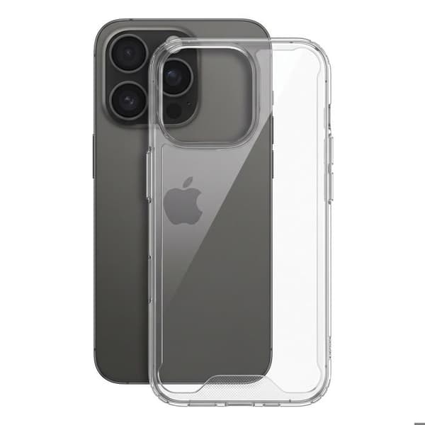 iPhone 16 Pro Max Cover Bimateriale Design med Forstærkede Hjørner Gennemsigtig Vit