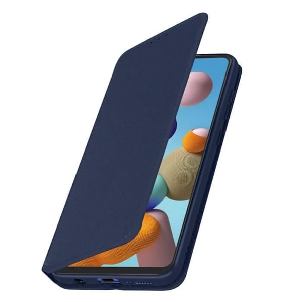 Skal - AVIZAR - Samsung Galaxy A21s - Eco-läder - Nattblå - Stödfunktion Midnattsblå